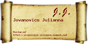 Jovanovics Julianna névjegykártya
